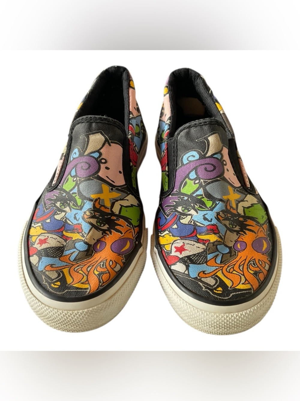 Converse Chuck Taylor Slip On Comic Pop Art Print Sneakers Women 7.5